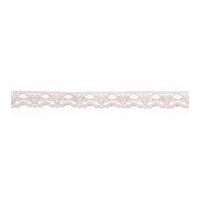 11mm Essential Trimmings Pretty Nylon Lace Trimming Pink