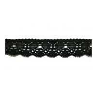 11mm Essential Trimmings Nylon Stretch Lace Trimming Black