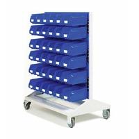 1125mm High Static Louvred Rack 144 x No2 bins (Blue)