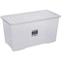 110 Litre Clear Plastic Storage Box With Lid