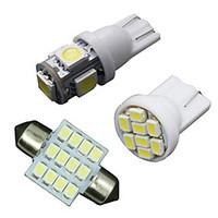 11PCS White LED Lights Interior Package for T10 31mm Map Dome License Plate