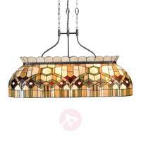 115 cm long Pendant light Saavik, Tiffany-style