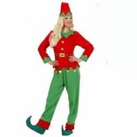 116cm Red & Green Ladies Santas Little Helper Elf Costume
