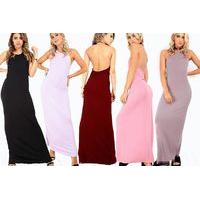 £11 instead of £30 (from Be Jealous) for a halter neck maxi dress with low back design - pick your colour and save 63%