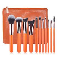 11pcs orange makeup brush set blush brush eyeshadow eyeliner brush eye ...