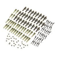 120pcs/30Set Fishing Set Safety Lead Clips Tail Rubber Tubes with Pins Quick Change Swivels Carp Fishing Terminal Tackle Tool Accessories