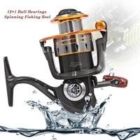 12+1 Ball Bearings Spinning Fishing Reel Left / Right Interchangeable Handle High Speed Fish Reel