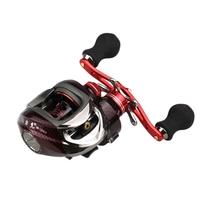 12BB 6.3:1 Left Hand Bait Casting Fishing Reel 10Ball Bearings + One-way Clutch High Speed Red
