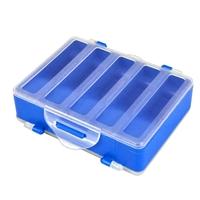 12.8 * 10 * 3.7cm Double Sided Transparent Visible Plastic Fishing Explosion Hook Set Box 10 Compartments