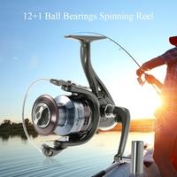 12+1BB Ball Bearings Left/Right Interchangeable Collapsible Handle Fishing Reel Spinning Reel