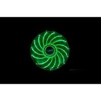 12cm Vegas 15 Green LED fan with anti-vibe dampening pads, sleeve bearing