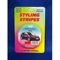 12mm Solid Red Stripe Car Decal