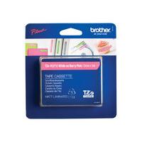 12mm Matt White On Berry Pink