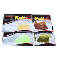 12 pcs Soft Bait Lure kits Fishing Lures Lure Packs Soft Bait Green Yellow Assorted Colors Transparent Red Random Colors g/Ounce mm/2-1/8\