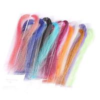 12Packs Crystal Flash Fly tying material Krystal Fishing Lure Tying Making 100Pcs/Pack (Random Colour)