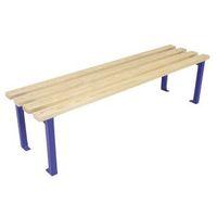 1200MM LENGTH BENCH SEAT, BUE FRAMES, 4NO ASH HARDWOOD SLATS