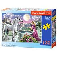 120 Piece Castorland Classic Jigsaw Princess & Her Unicorns