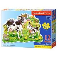 12pc Cows On A Meadow Jigsaw Puz...