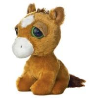 12 brown dreamy eyes horse soft toy