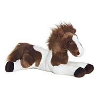 12 brown white flopsie tola horse soft toy