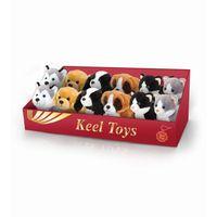 12cm 6 Assorted Keel Standing Dogs & Cats With Sound