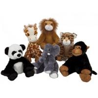 12 luxury wild animal soft toys assorted designs