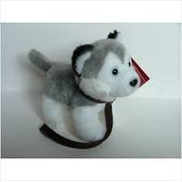12cm Standing Dog With Lead Soft Toy 6 Assorted Styles