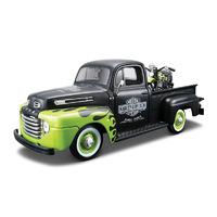 1:24 Harley Davidson Ford F-1 Pickup Truck With Fl Panhead