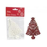 12.5cm Red White Christmas Tree Trim Decoration