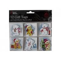 12 Cute Handcrafted Gift Tags With Foil Gliter