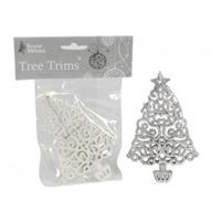 125cm white christmas tree trim