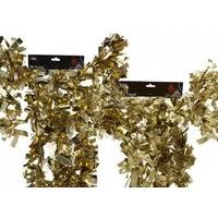 12.5cm 6 Ply Shiny Gold Foil Tinsel - 2 Assorted Designs.