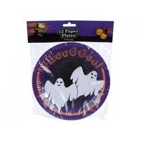 12 Pack Of Halloween Design Paper Plates