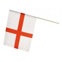 12 x18 st george rayon flag on 24 wood stick