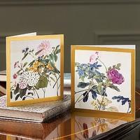 12 Luxury Finish Japanese Flower Cards