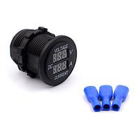 12V-24V Digital Voltmeter Waterproof Marine Boat Motorcycle Car Voltmeter Current Meter