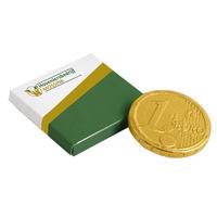 125 x personalised box with chocolate coin national pens