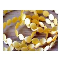 12mm Satin Circles Shaped Cut Out Trimming Light Yellow