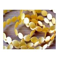 12mm satin circles shaped cut out trimming light yellow