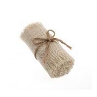 12cm frayed edge hessian trim roll 2m cream