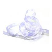 12mm die cut daisy satin ribbon lilac