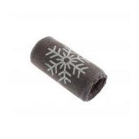 12cm christmas snowflake print hessian trim roll 2m silver