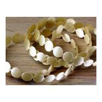 12mm Satin Circles Shaped Cut Out Trimming Light Gold