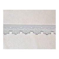 12mm Essential Trimmings Scalloped Edge Nylon Lace Trimming White