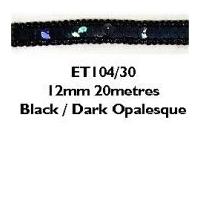 12mm essential trimmings sequin metallic edged trimming blackdark opal ...