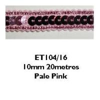 12mm essential trimmings sequin metallic edged trimming pale pink