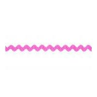 12mm essential trimmings stripy ric rac trimming pink