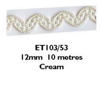 12mm essential trimmings beaded chevron trimming cream