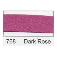 12mm Essential Trimmings Polycotton Bias Binding Tape 2.5m Dark Rose