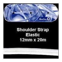 12mm hemline shoulder strap elastic white